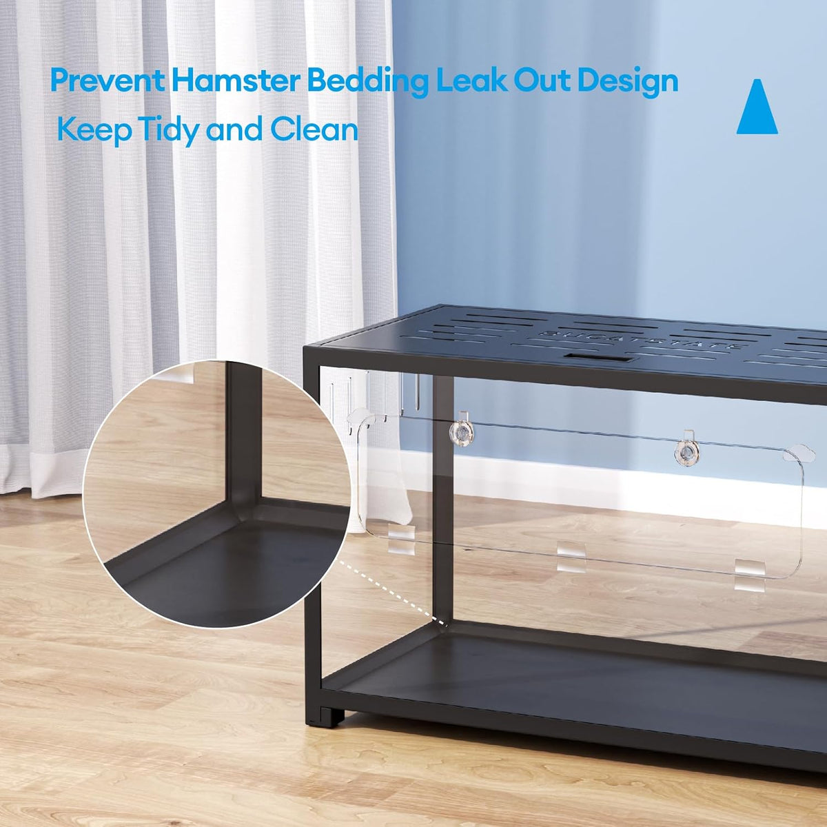BUCATSTATE Hamster Cage Metal 2.0 - Small Animal Habitats Large Stackable with Top Access Easy