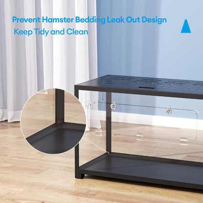 BUCATSTATE Hamster Cage Metal 2.0 - Small Animal Habitats Large Stackable with Top Access Easy