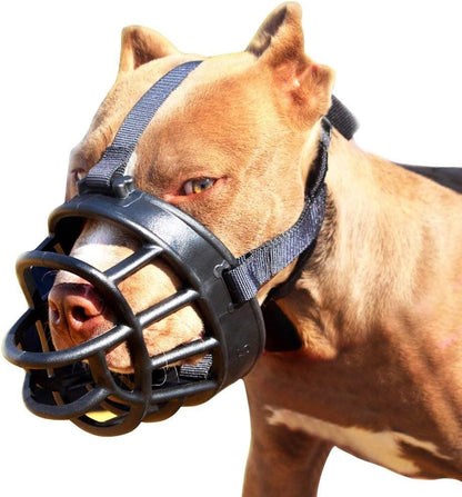 Basket Dog Muzzles-Soft Adjustable Breathable Mask Anti Biting Chewing Barking Training Dog Muzzle