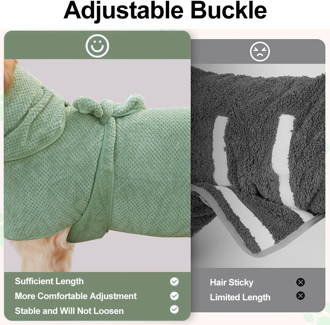 Medium to Large Size Dog Bathrobe, Quick Drying Super Absorbent Used for After Bathing, Warm Dog