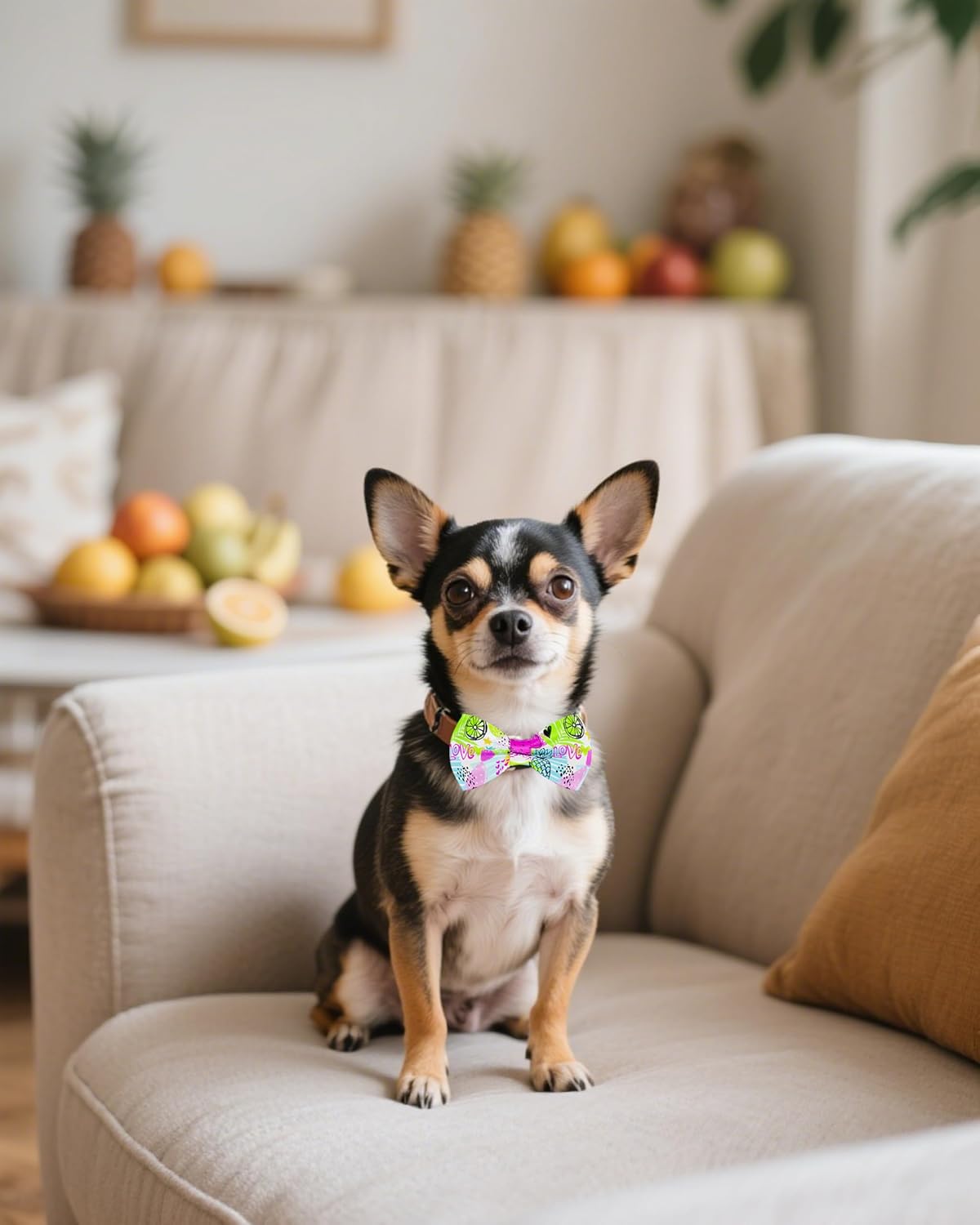 PET SHOW 10 Pack Fruit Small Dog Bow Ties Sliding Collar Attachments Puppy Cats Strawberry Bowties