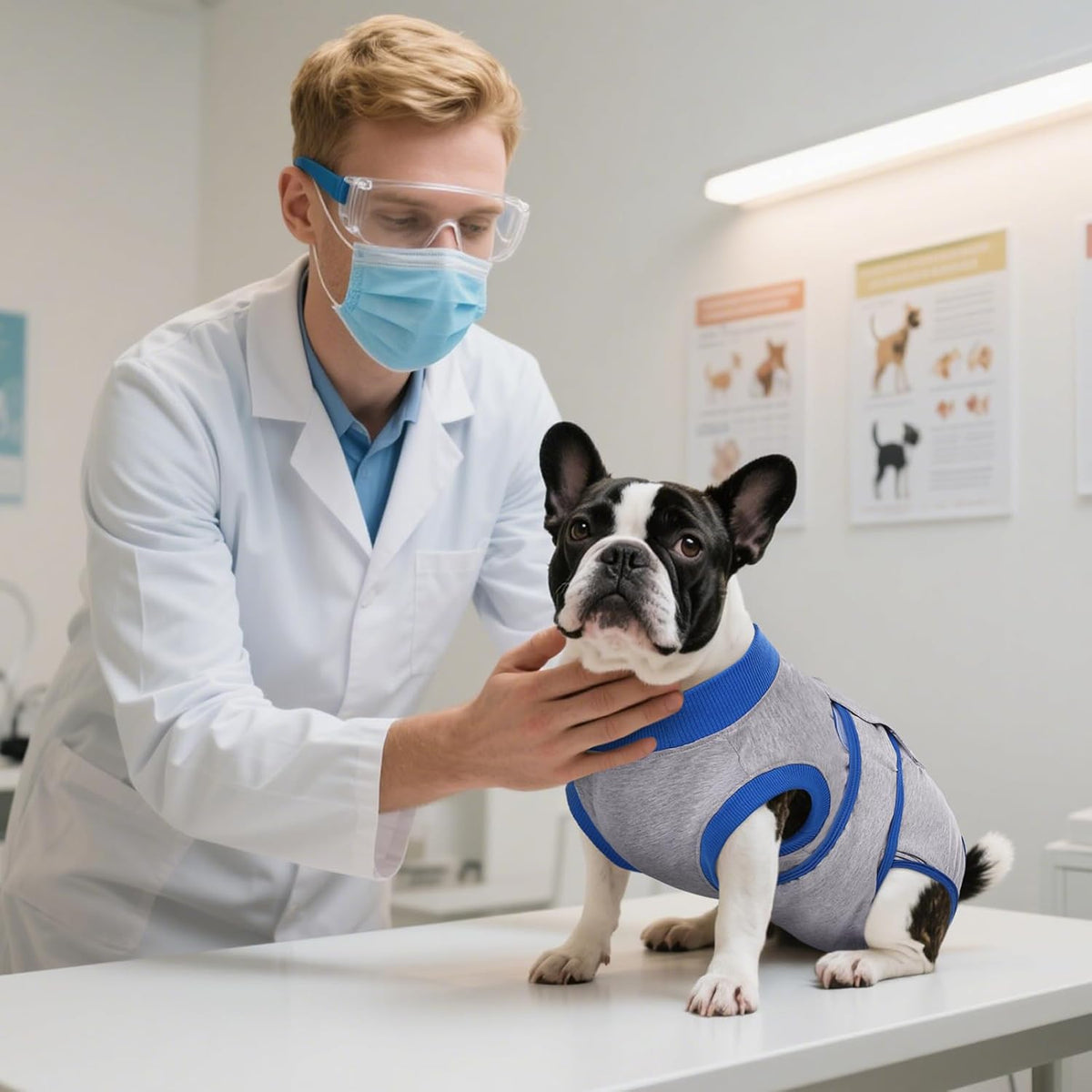 Kuoser Recovery Suit for Dogs Cats After Surgery, Professional Pet Recovery Shirt Dog Abdominal