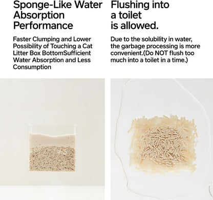 pidan Tofu Cat Litter Clumping,Flushable,Ultra Absorbent and Fast Drying, 100% Natural Ingredients