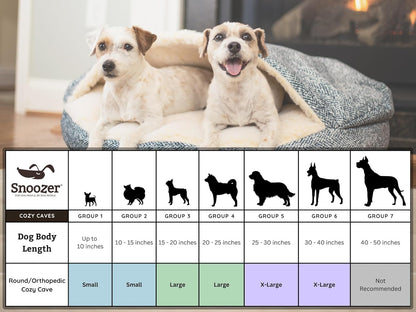 Snoozer Luxury Cozy Cave Dog Bed - Indoor Dog Bed with Cover Cave, Covered Calming Burrow for