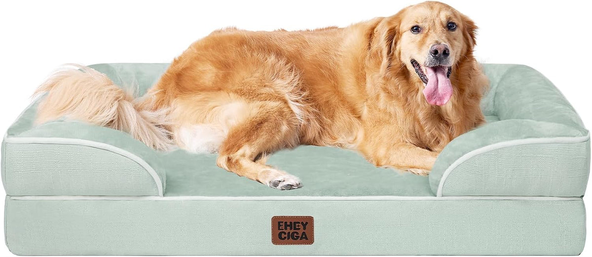 EHEYCIGA Orthopedic Dog Beds for Extra Large Dogs, Waterproof Memory Foam XL Dog Bed with Sides