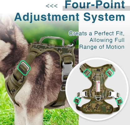 BARKBAY Dog Harness No Pull with ID Tag Pocket - Heavy Duty, Reflective, Easy Control for Large