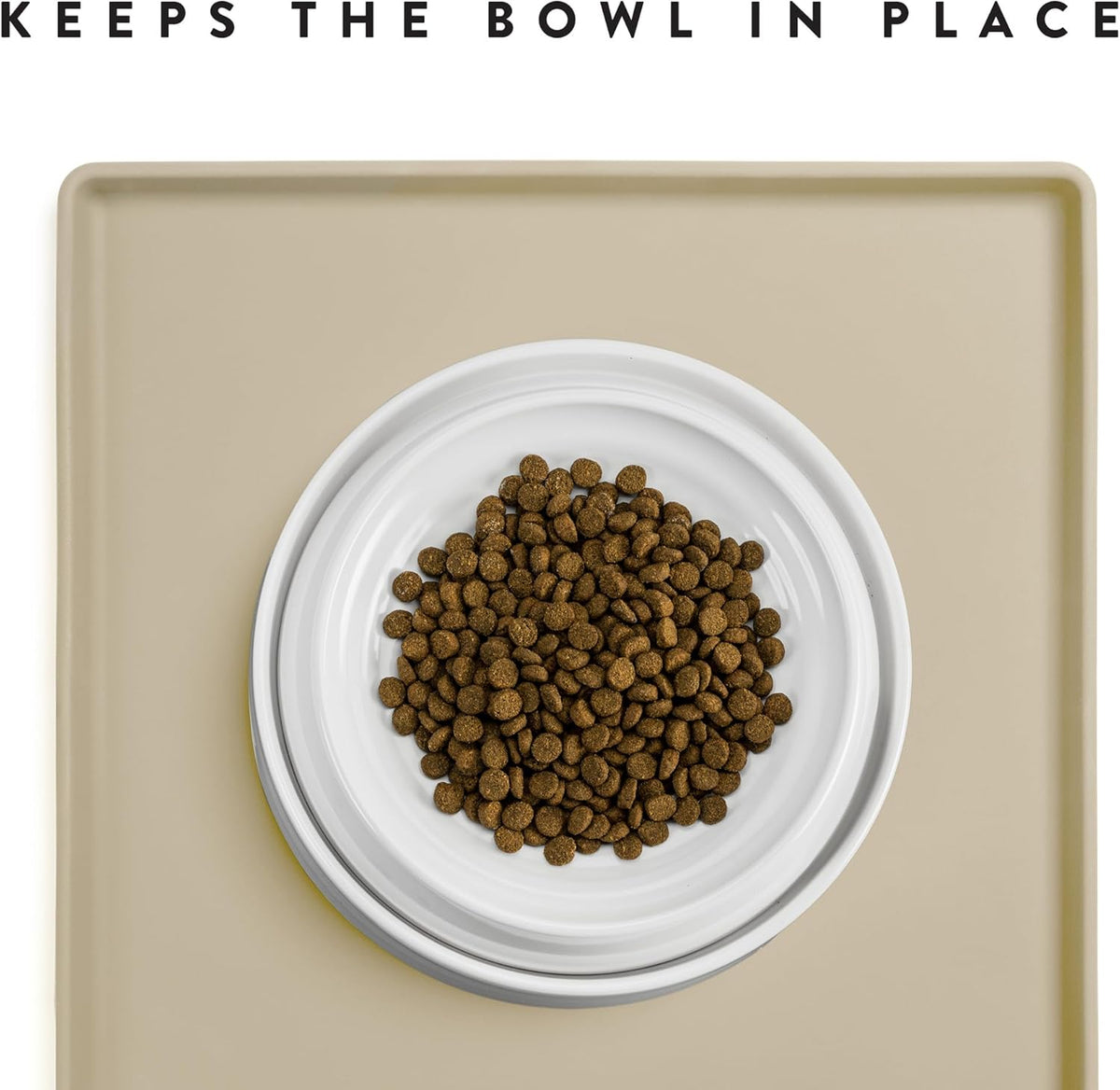 CatGuru Cat Food Mat, Small & Large Pet Feedingd Mat, 100% Waterproof Cat Mats for Food and Water