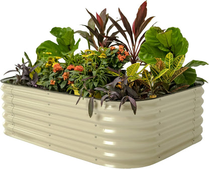 Vego garden Raised Garden Bed Kits, 17" Tall 6 in 1 Modular Metal Raised Planter Bed for Vegetables