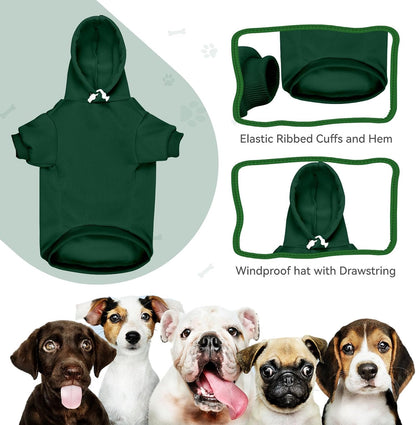 Dog Sweaters for Large Dogs Dog Hoodie Pet Sweater Solid Soft Brushed Fleece Pet Clothes Hoodie
