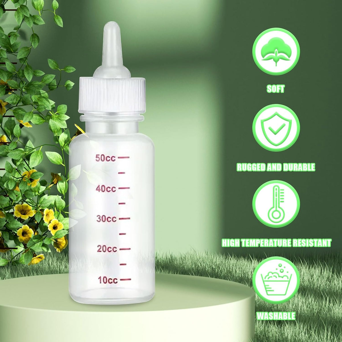 Pet Feeding Bottle Set, Feeding Silicone Nipple with Bottle and Syringes, Reusable Pet Nursing Kits