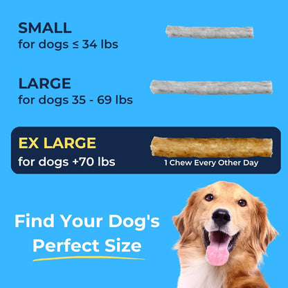 Tartar Shield Soft Rawhide Chews | Safe Dental Treats for Large Dogs | Vet VOHC Approved | Daily