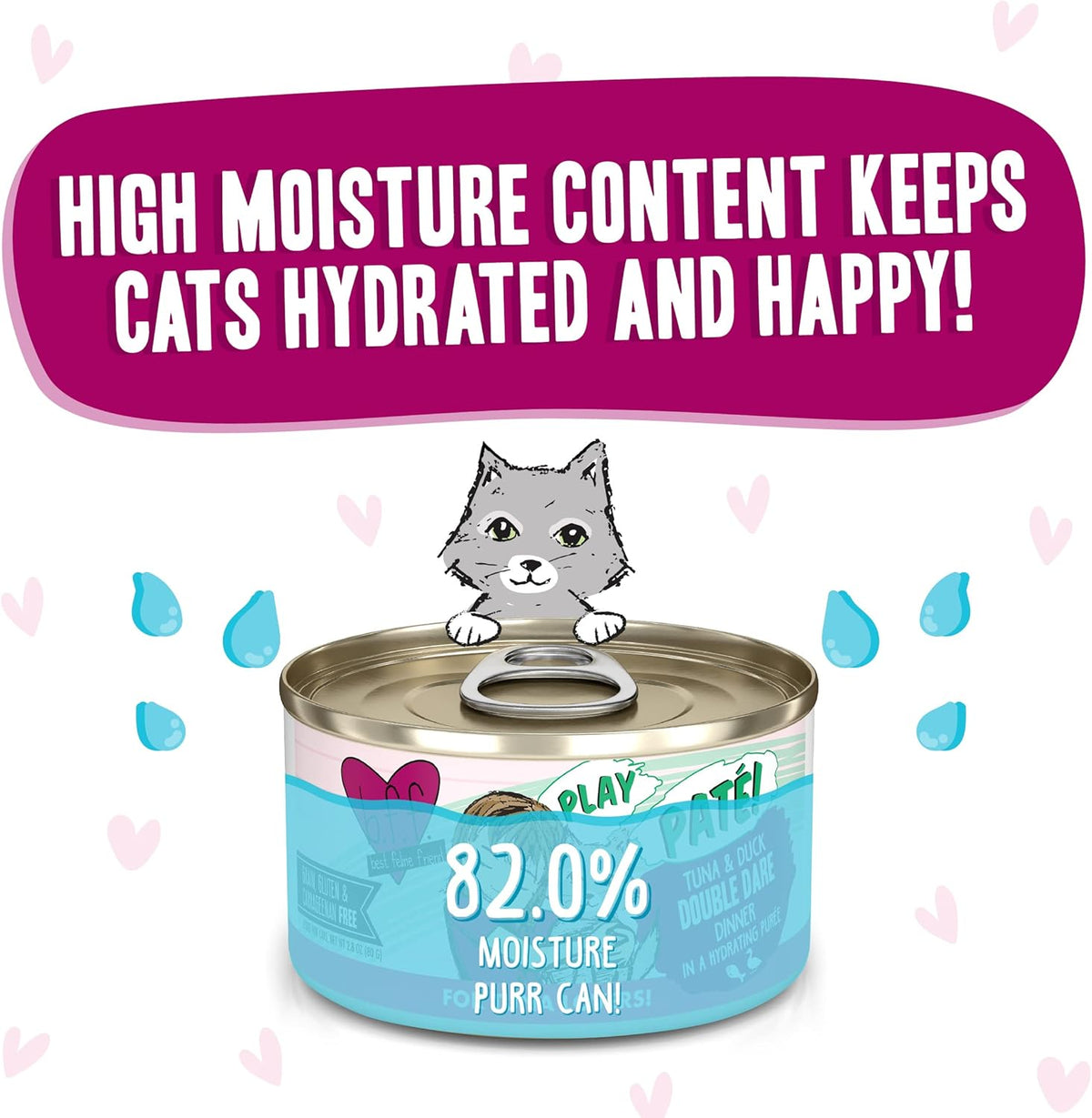 Weruva B.F.F. Play - Best Feline Friend Paté Lovers, Aw Yeah!, Tuna & Duck Double Dare with Tuna &