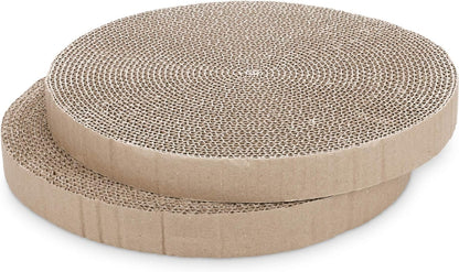 Pet Supplies Scratch and Spin Cat Scratcher Replacement Pads for Active Play, Natural Recycled