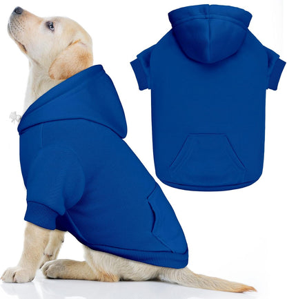 Dog Sweaters for Large Dogs Pet Sweater Solid Soft Brushed Fleece Dog Hoodie Clothes Pet Hoodie