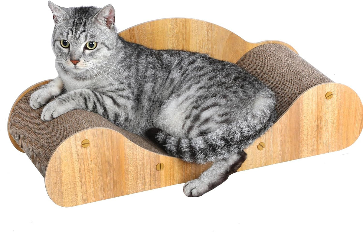 Cat Scratcher Cardboard, Scratching Pad House Bed Furniture Protector, Infinity Shape, Curved