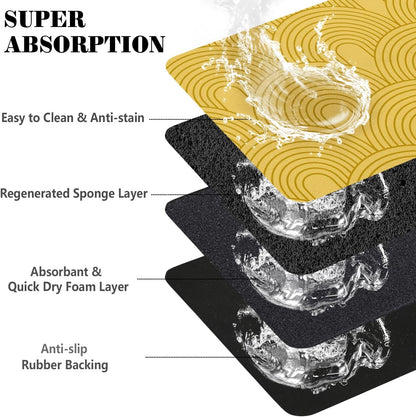 Dog Food Mats for Floors Absorbent, Pet Cat Food Mat - Quick Dry Dog Bowl Mats for Food and Water