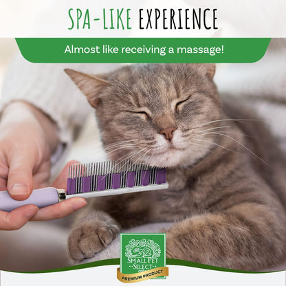 Small Pet Select - Hair Buster Comb for Rabbits, Cats and Dogs, Metal Pet Comb for Shedding and