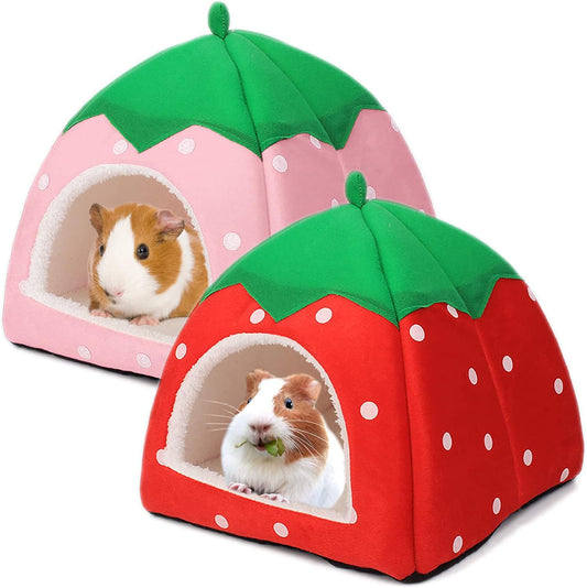 Guinea Pig Hideout 2 Pack Guinea Pig Bed House Cage Accessories Cozy Hide-Out for Hedgehog Ferret