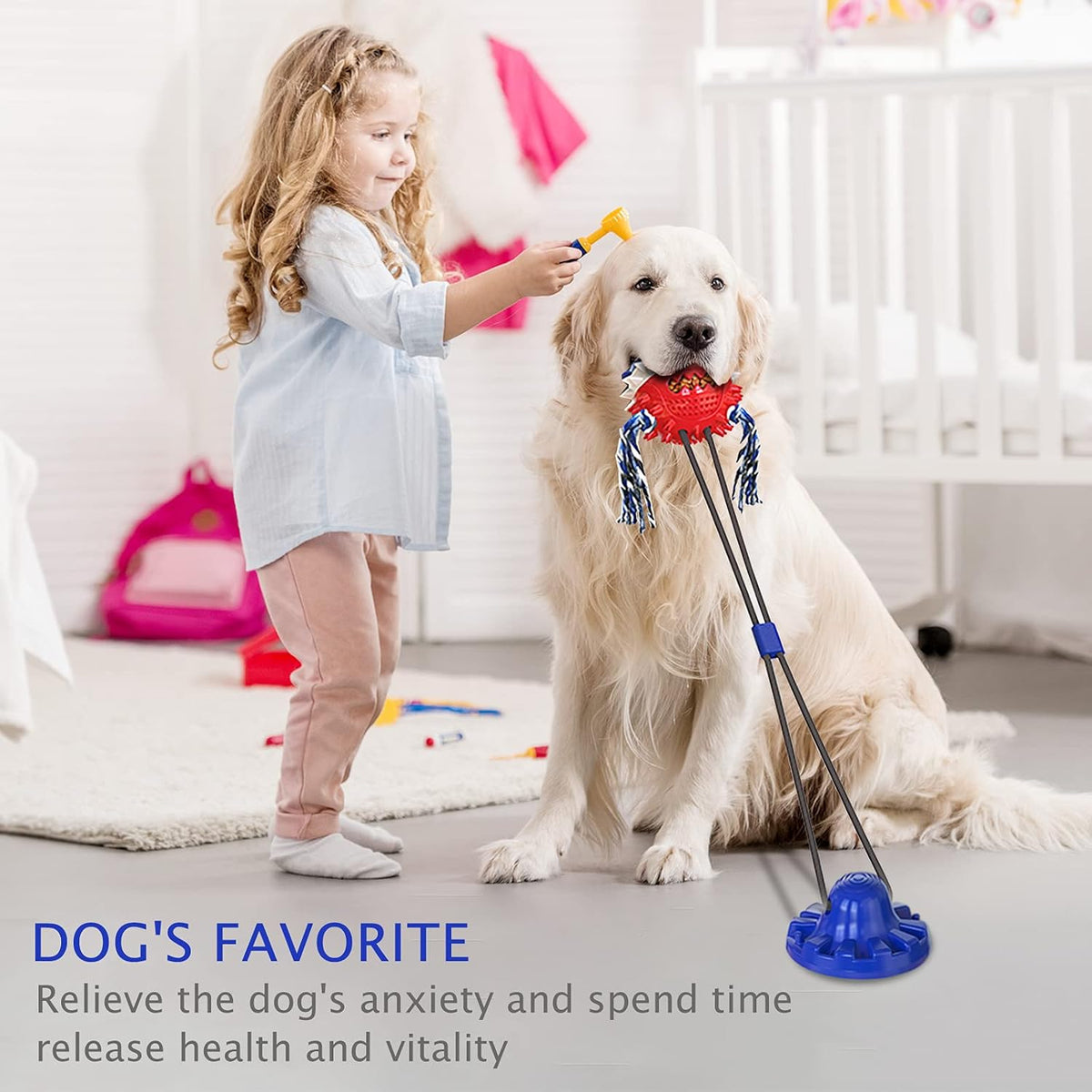 Aggressive Chewer Dog Toys - Rope Toys with Suction Cup, Teething Treats & Puzzle Food Dispensing