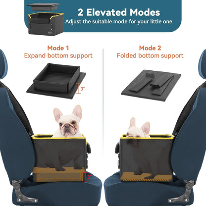 PETSFIT Small Dog Car Seat, Patent Safety Buckles Car Seat for Dogs, Puppy Car Seat with Safety
