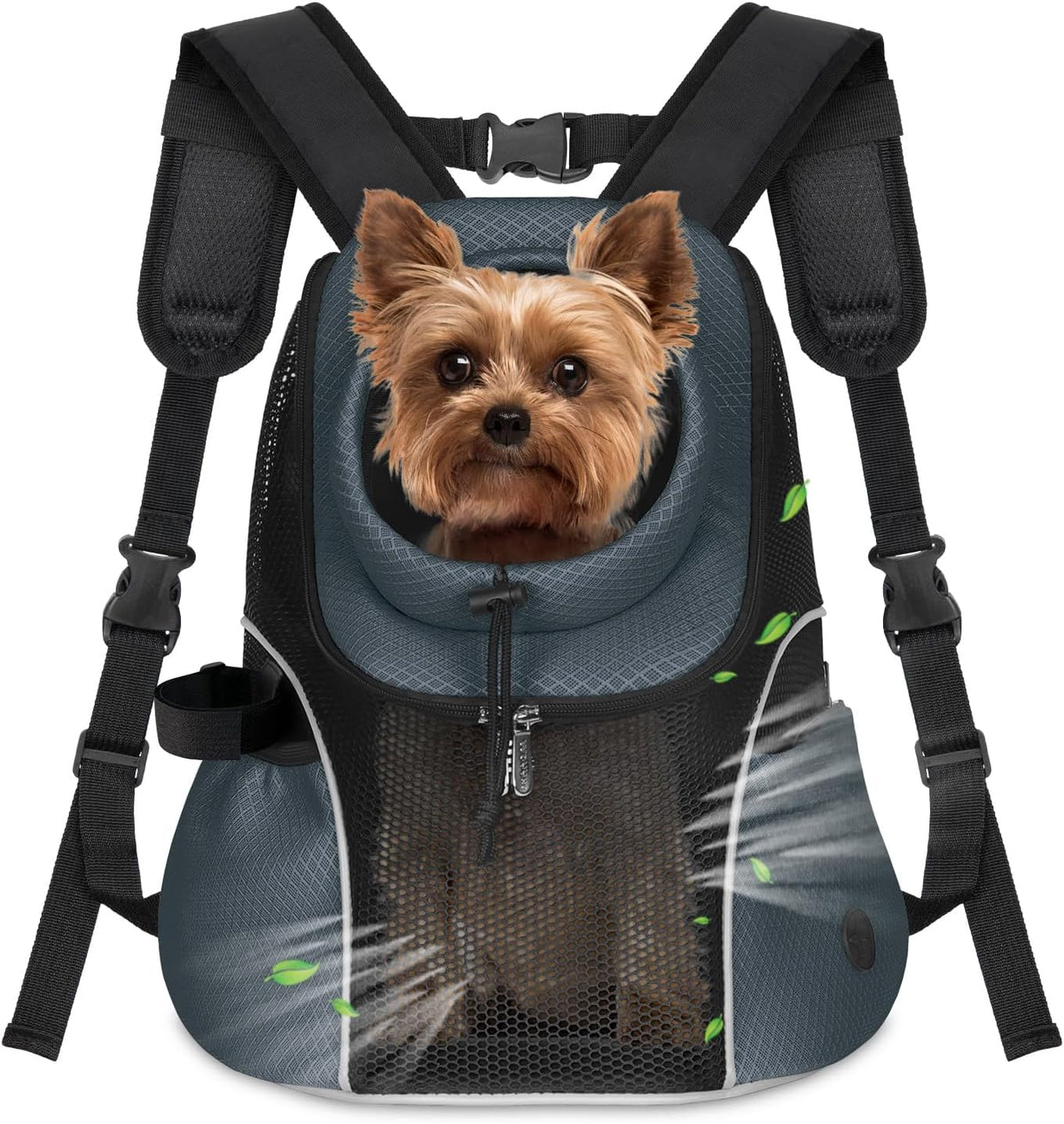 WOYYHO Pet Dog Carrier Backpack Small Dog Front Backpack Ventilated Mesh Dog Travel Back Pack with