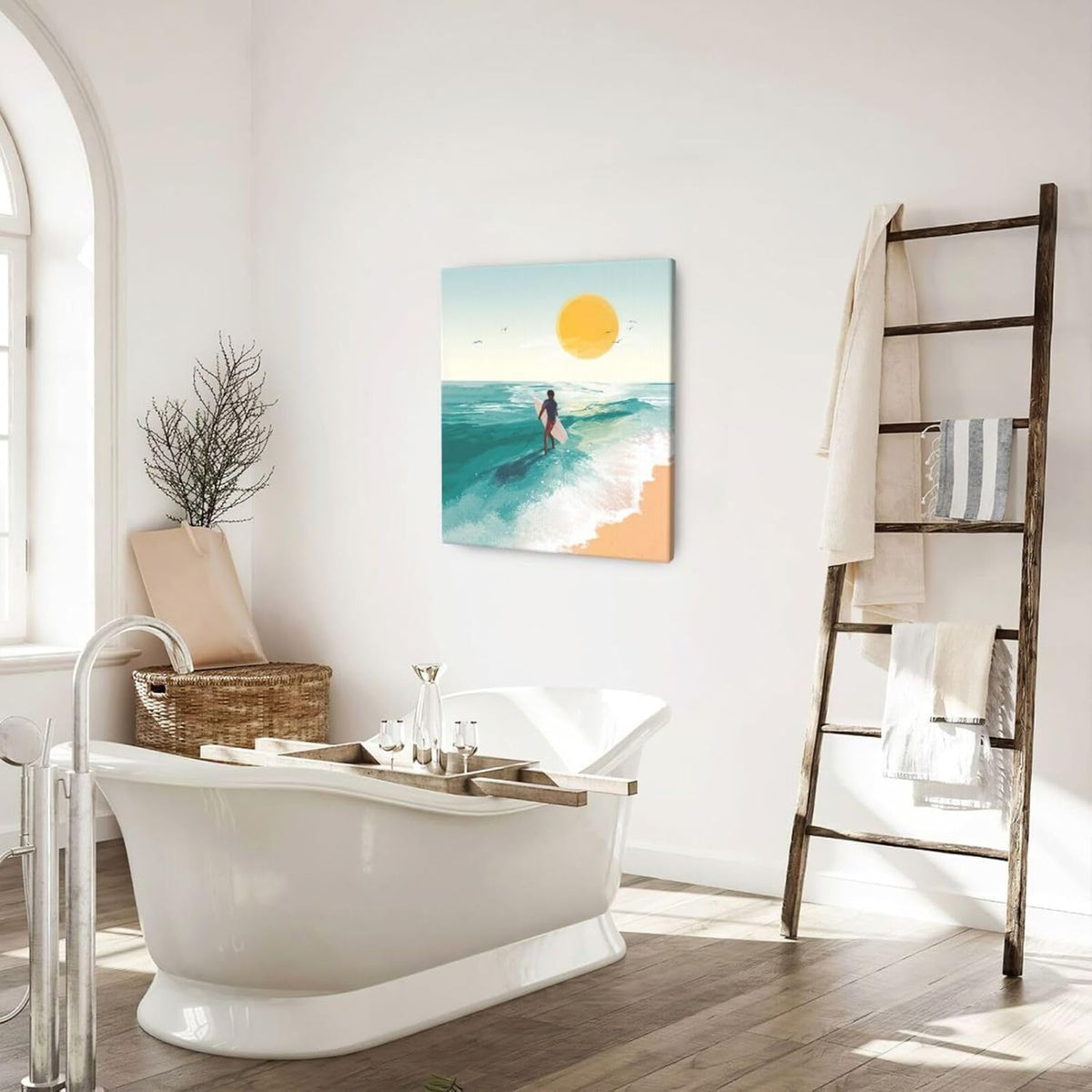 Beach Starfish Wall Decor Ocean Starfish Wall Art Sunset Scenery Coastal Theme Pictures Canvas