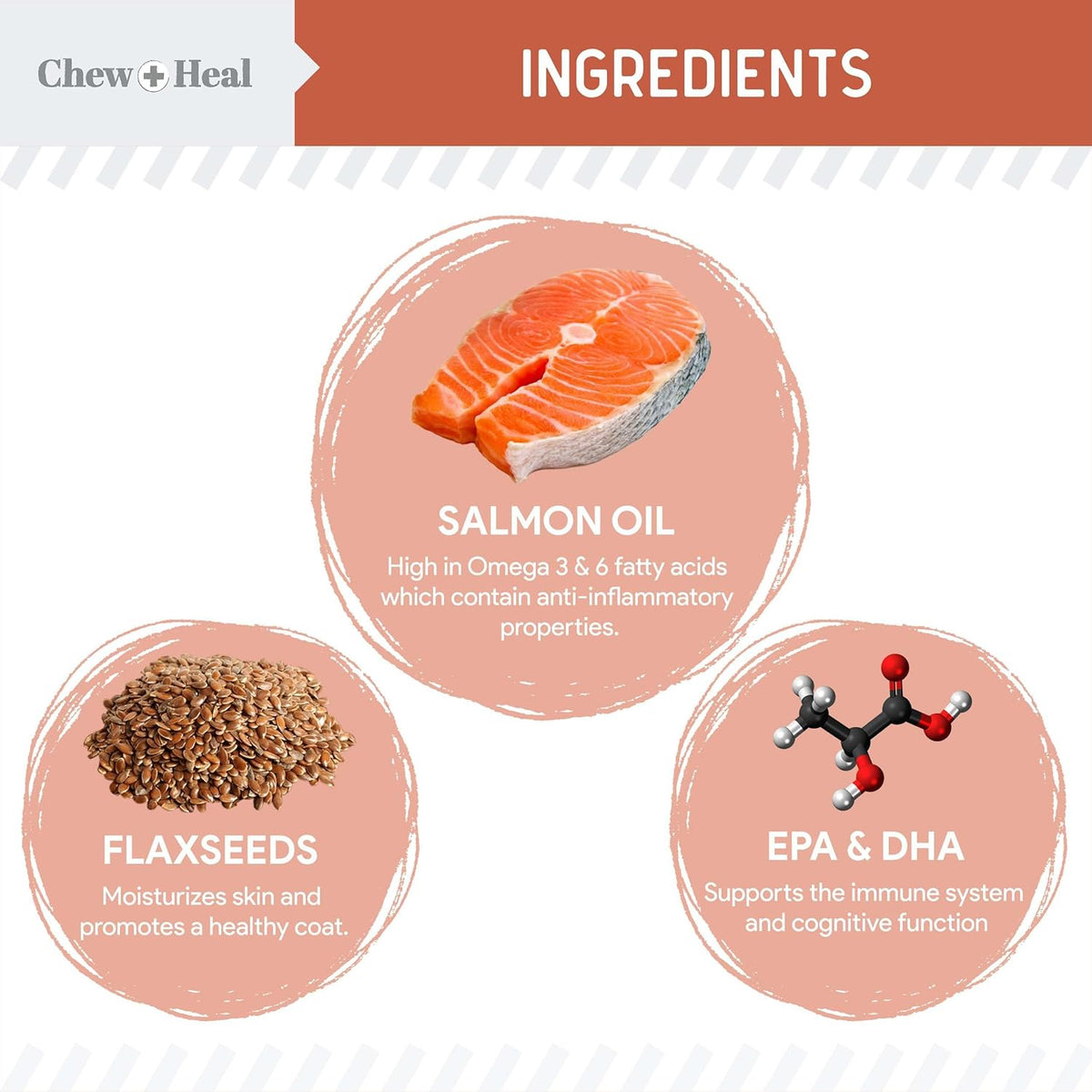 Fish Oil Omega 3 Supplements for Dogs -360 Soft Chew Treats for Skin and Coat -Salmon Oil Blend of