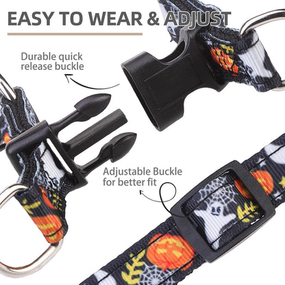 PUPTECK No Pull Dog Harness Soft Adjustable Basic Nylon Step in Puppy Vest Outdoor Walking with ID