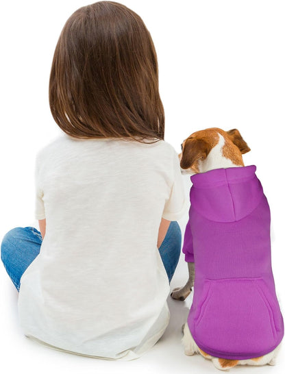 Dog Sweaters for Small Dogs Dog Hoodie Solid Soft Brushed Fleece Clothes Hoodie Sweatshirt with