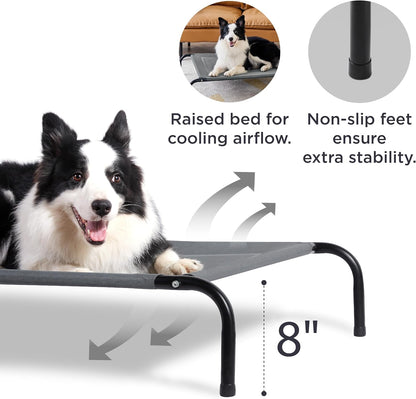Bedsure Outdoor Elevated XL Dog Bed, Portable Indoor & Outdoor Cooling Raised Cot Pet Hammock Bed