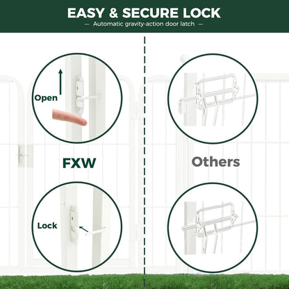 FXW Rollick Unleashed Dog Playpen for Indoor, Yard, RV Camping, 40 inch 48 Panels for Medium and