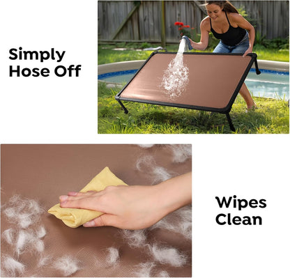 Veehoo Chew-Proof Elevated Dog Bed, Durable Training Platform for Large Dogs, Indoor/Outdoor Raised