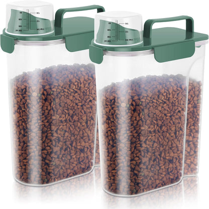 5lbs Cat Dog Storage Container Portable with Upgraded Large Spout and Cup, Plastic Pet Food