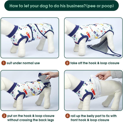 Kuoser Recovery Suit for Dogs Cats After Surgery, Professional Pet Recovery Shirt Dog Abdominal