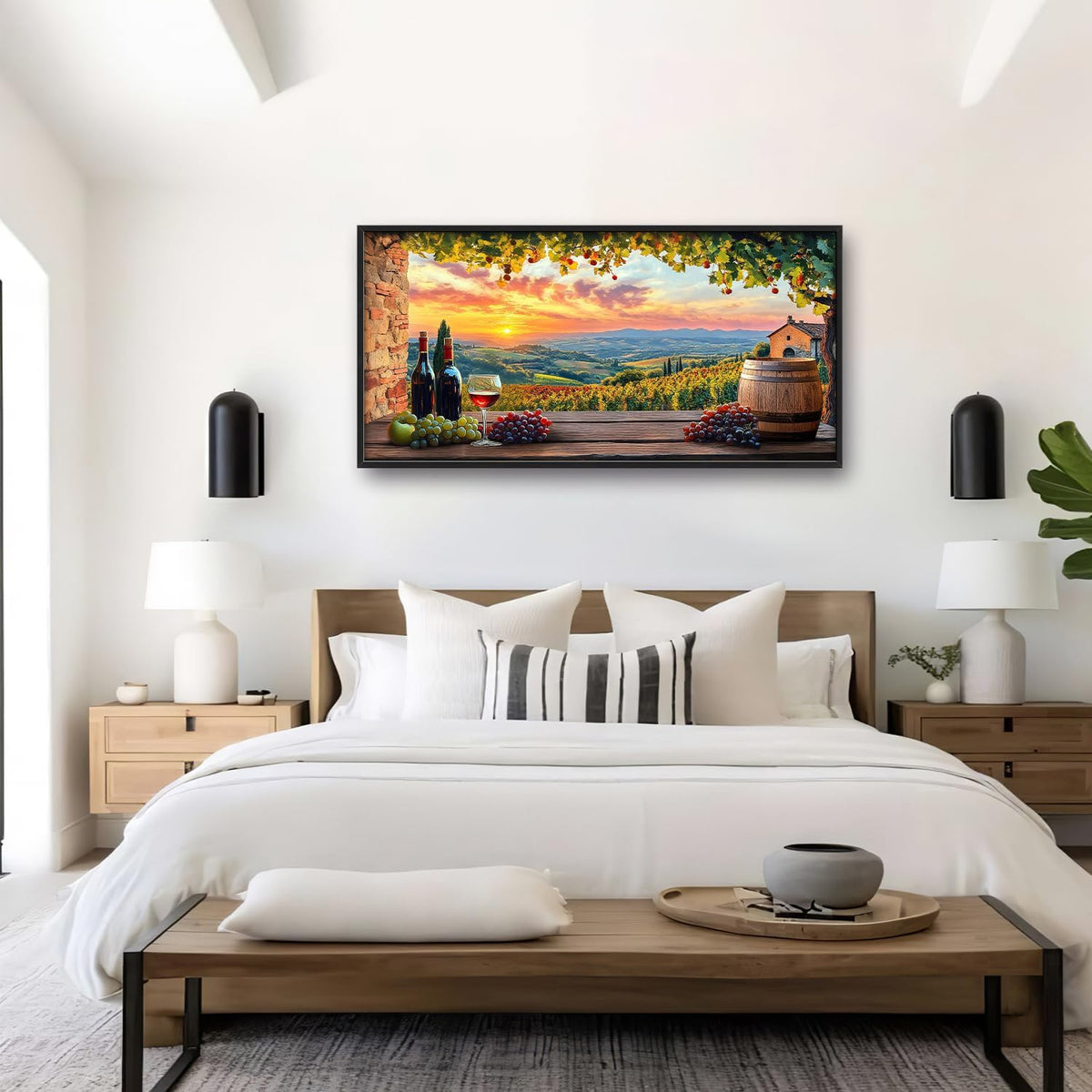 Large Sunrise Landscape Wall Art for Living Room, Sunset Scenery Canvas Oversized Wall Decor for