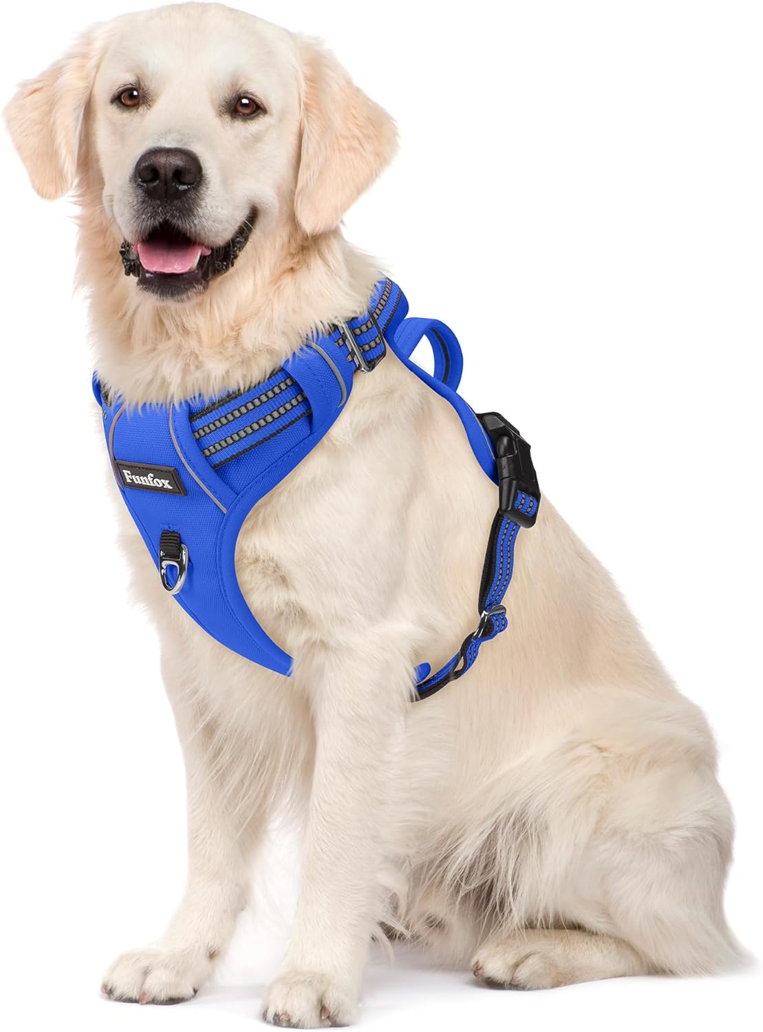 Funfox Dog Harness No Pull, Adjustable Pet Vest Harness, Super Soft Material with Vertical Handle