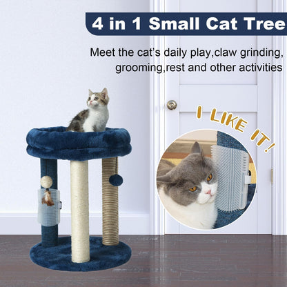 MECOOL Cat Scratching Post Tree with Tower Soft Bed.Natural Quality Sisal Carpet Jute Scratch Posts