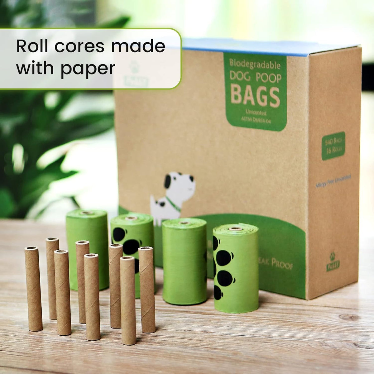 Dog Poop Bags Rolls 540 Count, Unscented Refill Rolls, 9" X 13" Doggie Poop Bags, Dog Waste Bags BY