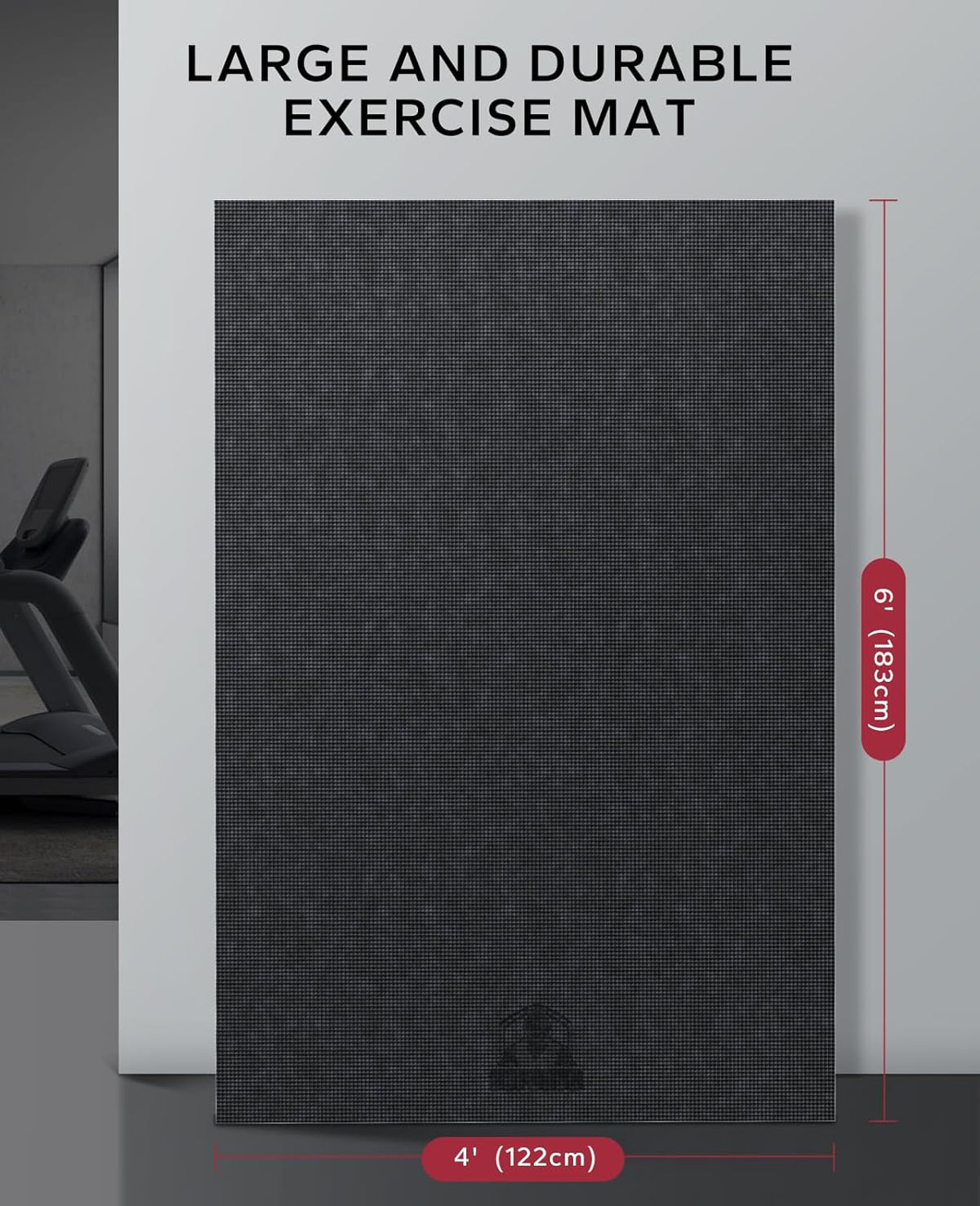 HAPBEAR Extra Large Exercise Mat-7'x5'/6'x8'/6'x9'/6'x10'/6'x12'x8mm(1/3 inch),Non-Slip, Ultra