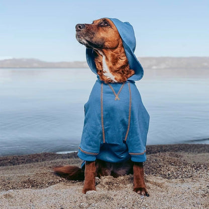 Blueberry Pet Essentials Soft & Comfy Better Basic Cotton Blend Dog Hoodie Sweatshirt in Alaskan