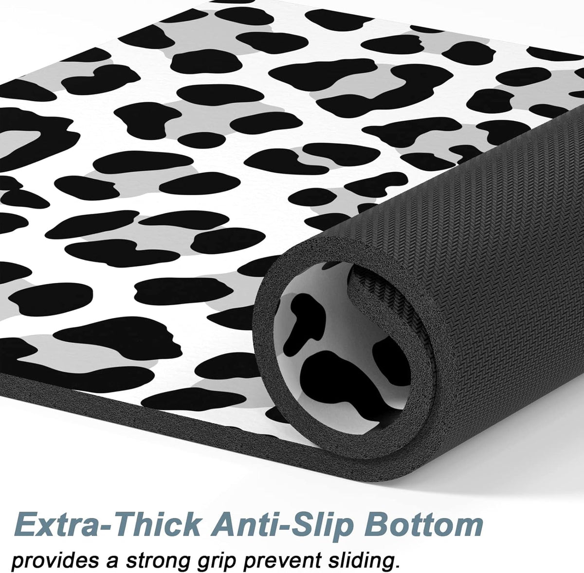Rnivvi Dog Food Mat, 16" x 24" Leopard Absorbent Dog Cat Bowl Mat for Food and Water, Cute