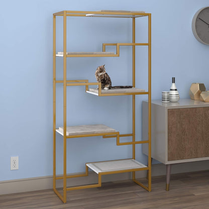The Refined Feline Metropolitan Cat Condo, Modern Furniture for Multiple Cats, Stepped Platforms
