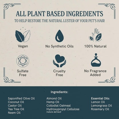 JR Liggett’s Botanical Horse Shampoo Bar for Sensitive Skin - 100% Detergent Free, Non-GMO &