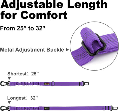 Plutus Pet Dog Seat Belt for Car, Adjustable Dog Car Harness with Carabiner Clip, Reflective Safety