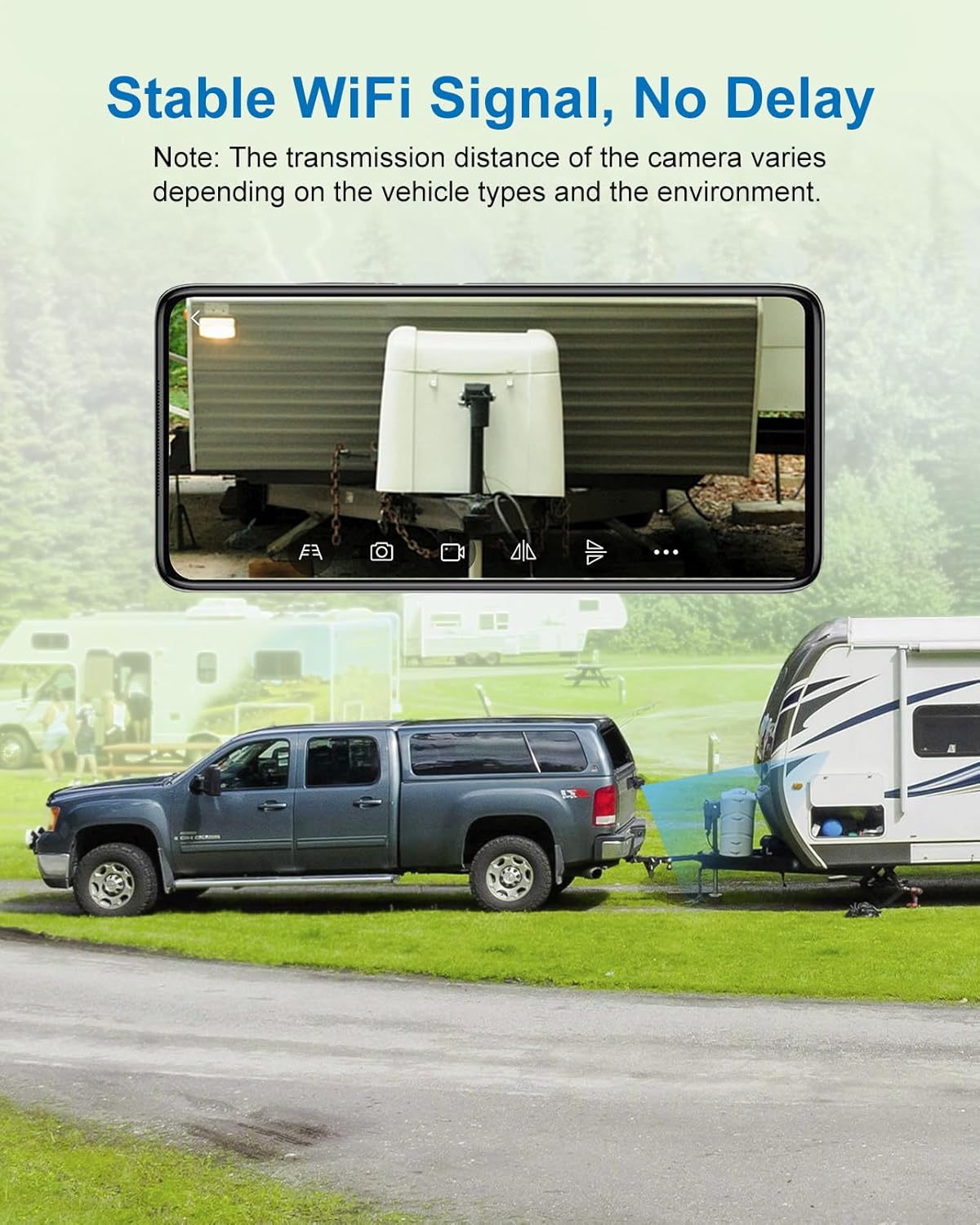 1080P Solar Magnetic Wireless Backup Camera, 90 Days Standby Rechargeable Battery, Waterproof