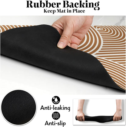 Dog Food Mats for Floors, Absorbent Dog Bowl Mat for Food and Water Dispenser Mat, Quick Dry Cat