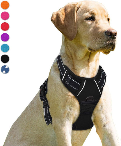 BARKBAY No Pull Dog Harness Front Clip Heavy Duty Reflective Easy Control Handle for Large Dog