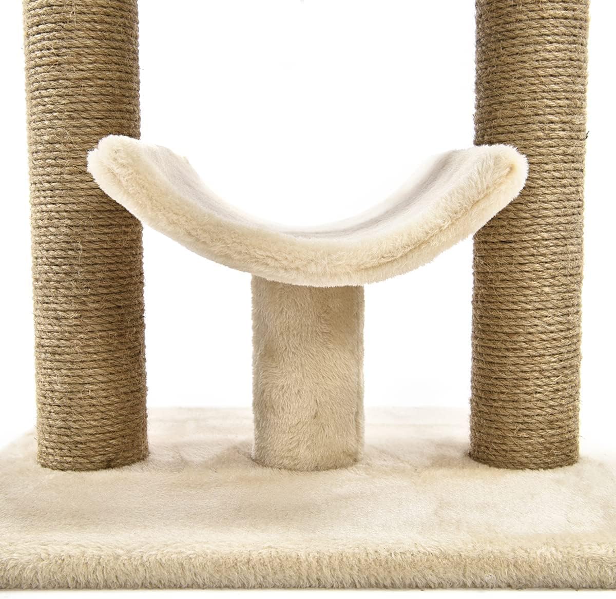Amazon Basics Multi- Platform Cat Tree with Scratching Post for Indoor Cats up to 25lbs, 18 x 14 x