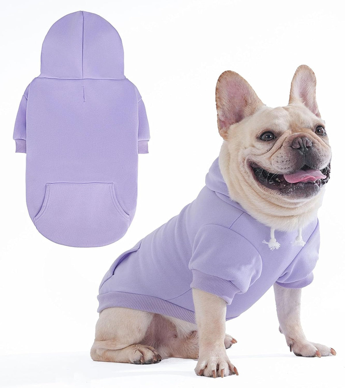 KOOLTAIL Basic Dog Hoodie - Soft & Warm Dog Hoodie Sweater with Leash Hole and Pocket, Pet Winter