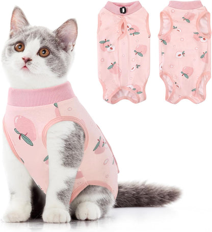 SUNFURA Cat Recovery Suit, Kitten Surgical Full Bodysuit for Abdominal Wound Protector Anti Licking
